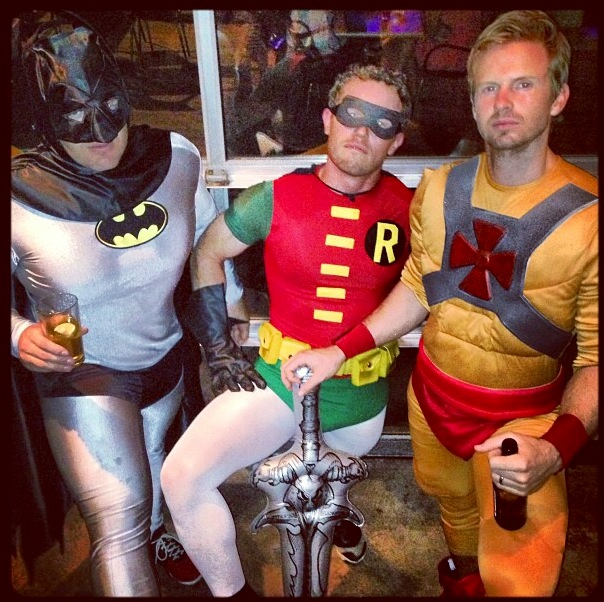 Superheroes and villains pub run